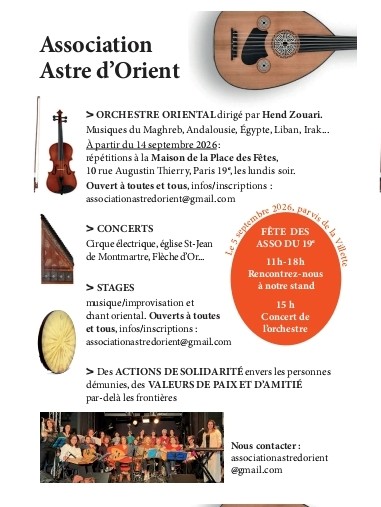 Plaquette de présentation d'Astre d'Orient